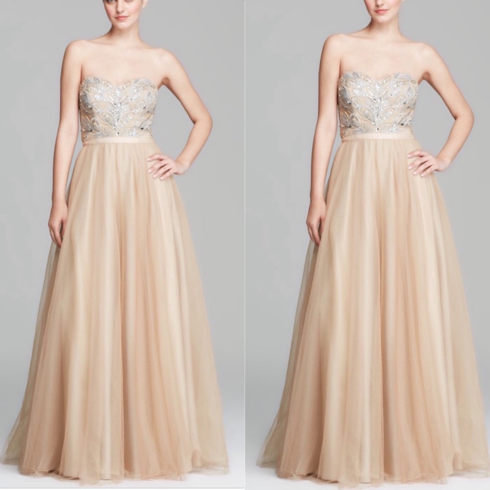 Aidan Mattox strapless fit and flare gown - Picture 1 of 2